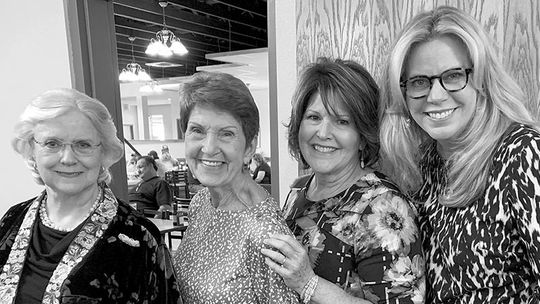 Pictured are hostesses (from left) Dr. Eloise Brackenridge, Jo Lindquist, Julie Downs and Dr. Evelyn Waiwaiole. Courtesy Photo