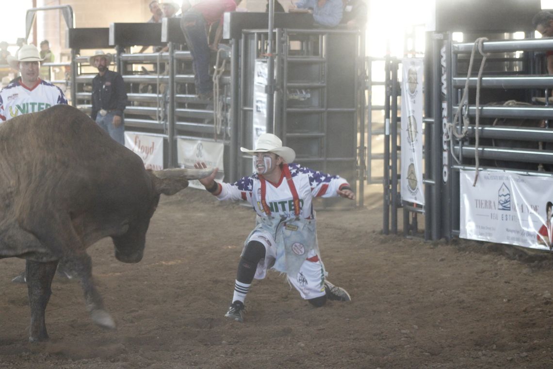 Thrall bull fighter Dawson Solis has no problem grabbing life and the bull by the horns at this year’s Blackland’s Buckout. 