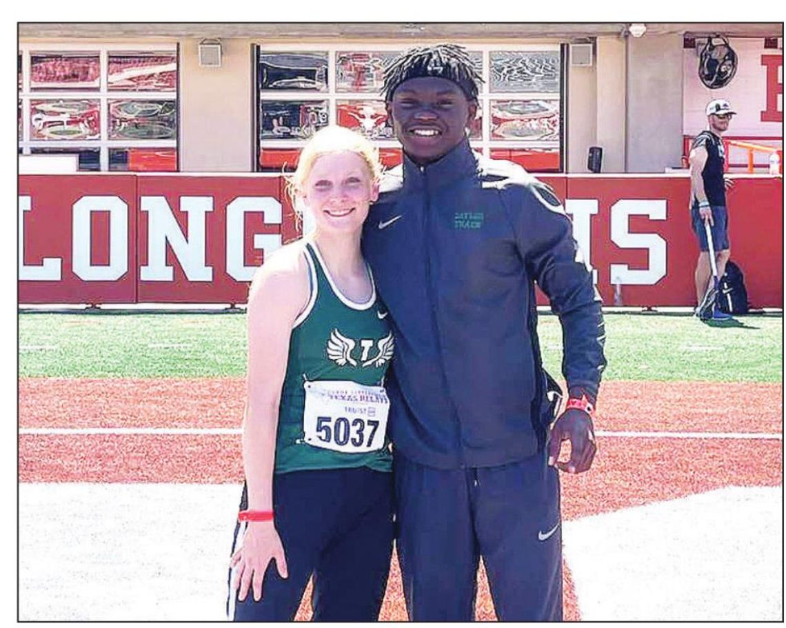 Jarvis Anderson and Emma Whitsel now find themselves in the Taylor record books as they both are now hurdle record holders. Courtesy Photo Earven Flowers