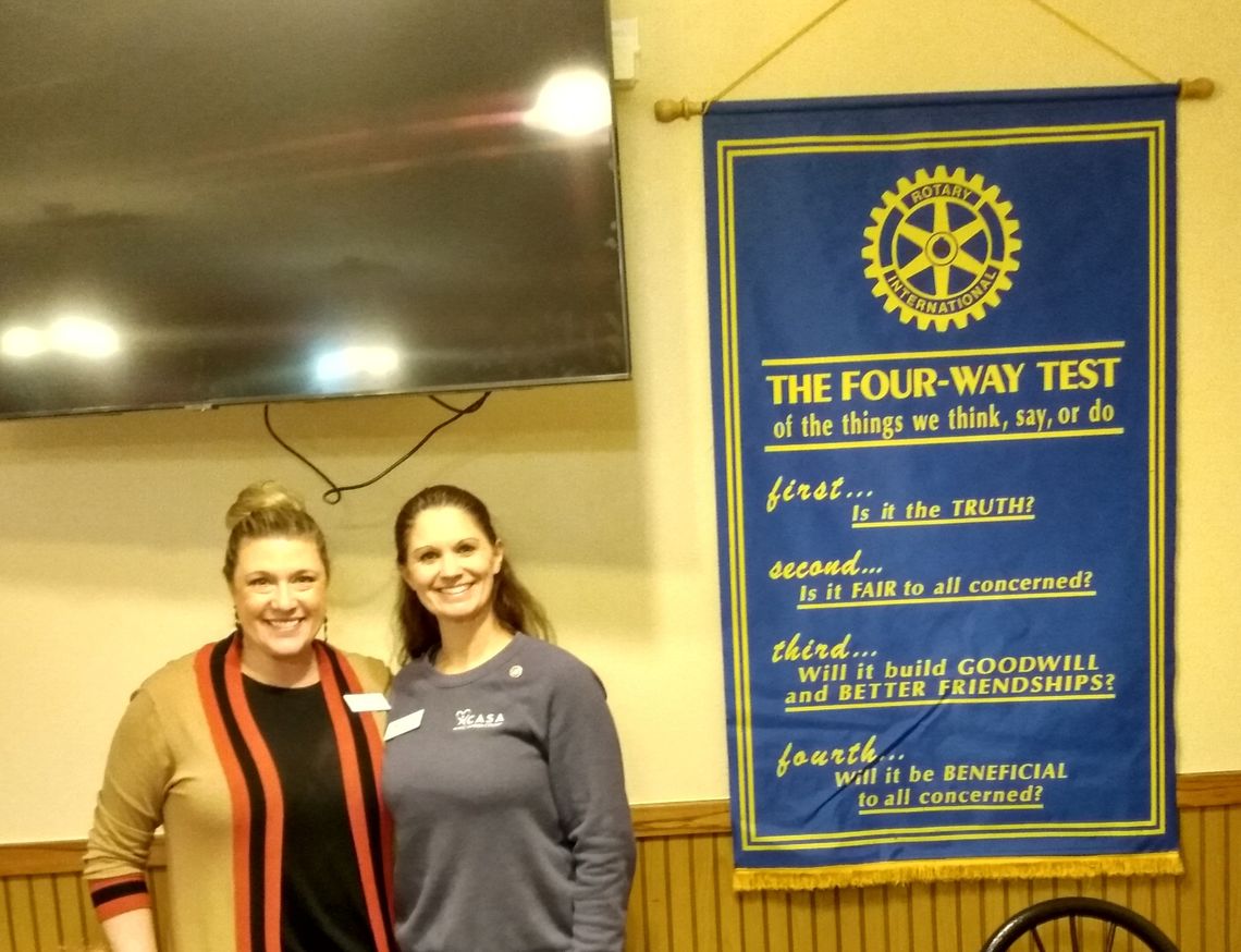 Wendy Prindle, the community engagement coordinator, and Marissa Austin, the chief executive officer, of Court Appointed Special Advocates of Williamson County, were the featured speakers at the Rotary Club of Taylor’s luncheon Oct. 20 at Sirloin Stockade. Courtesy photo