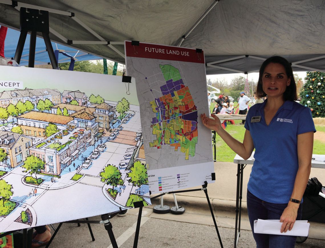 Caitlin Admire was part of the Freese &amp; Nichols team on hand to explain the plan to anyone with questions. There were also comment cards residents could fill out. Photo by Edie Zuvanich.