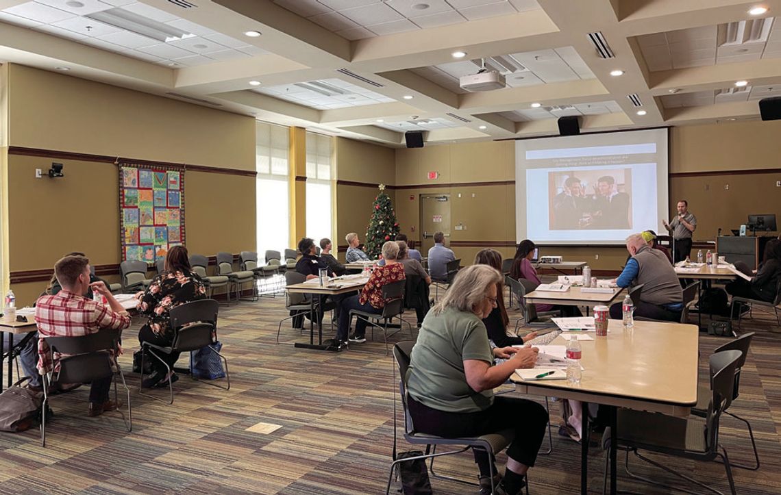 Deputy City Manager Jeffery Jenkins speaks to the 2023 LEAD Taylor participants about the role of city administration during the first class on Jan. 19 at the Taylor Public Library. Courtesy photo