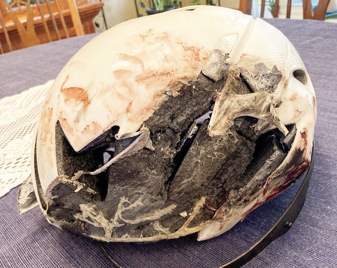 Cyclist launches helmet drive after accident