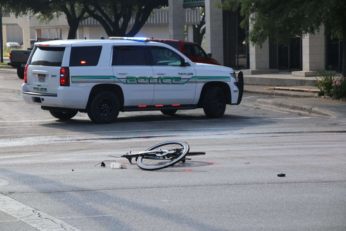 A cyclist was hit by a vehicle on Main Street early Monday morning.