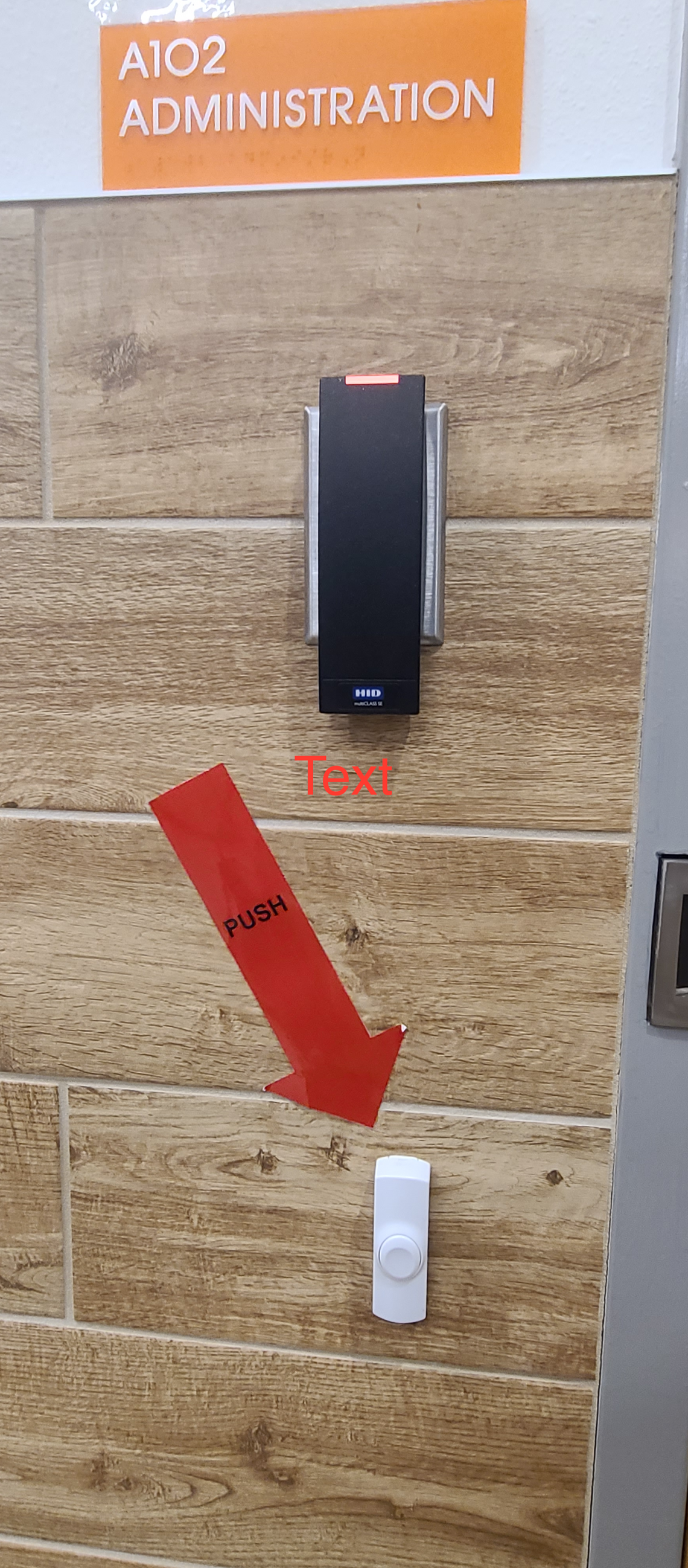 Both Taylor and Hutto ISD use the badge system to enter doors at schools and administriation offices. A more detailed system is planned for the future in Taylor. Photo by Edie Zuvanich