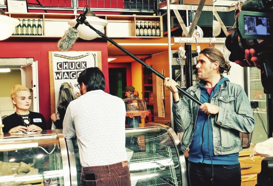 A scene “Rondo and Bob” is shot at Farm to Market Bistro in downtown Taylor. Courtesy photo