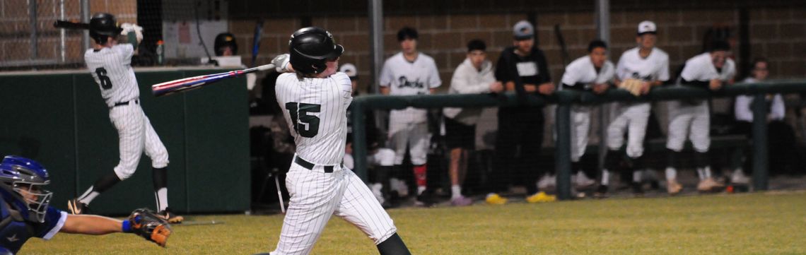 Jackson Schroeder exploded for a single, double and triple and drove in two runs in the Ducks shutout win over Thorndale in the Cameron tournament last Saturday, March 5. 