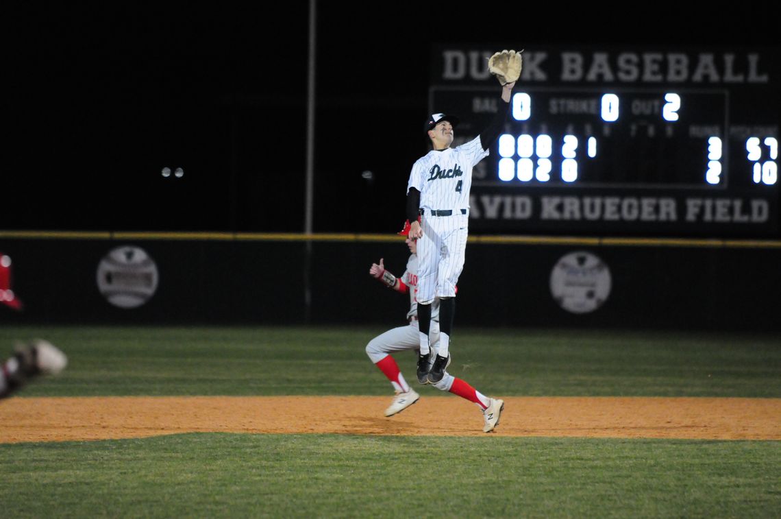 Joseph Adame and the Ducks lept over Salado, into first place, in Tuesday night’s key district road match against the Eagles.  Photo by Larry Pelchat 