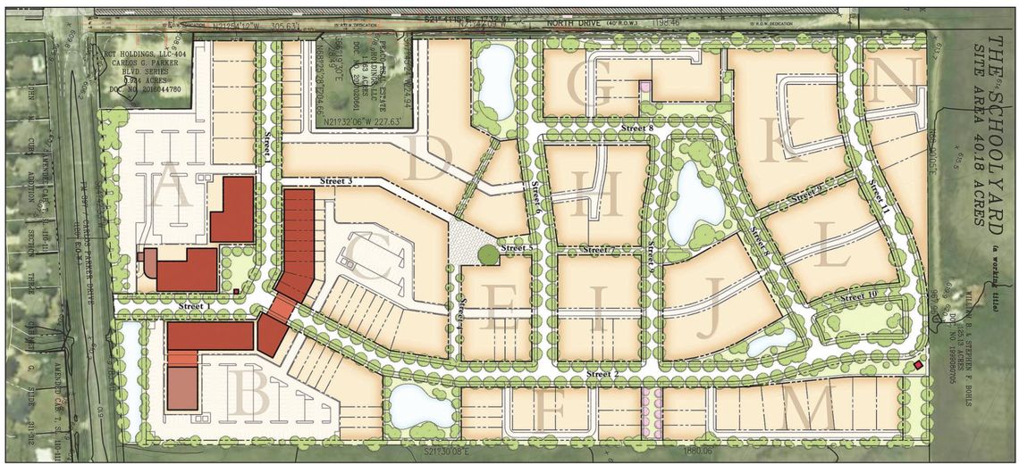 Here is the master plan for Northside, a planned neighborhood in Taylor. Courtesy graphic / Michael Watkins Architect, LLC