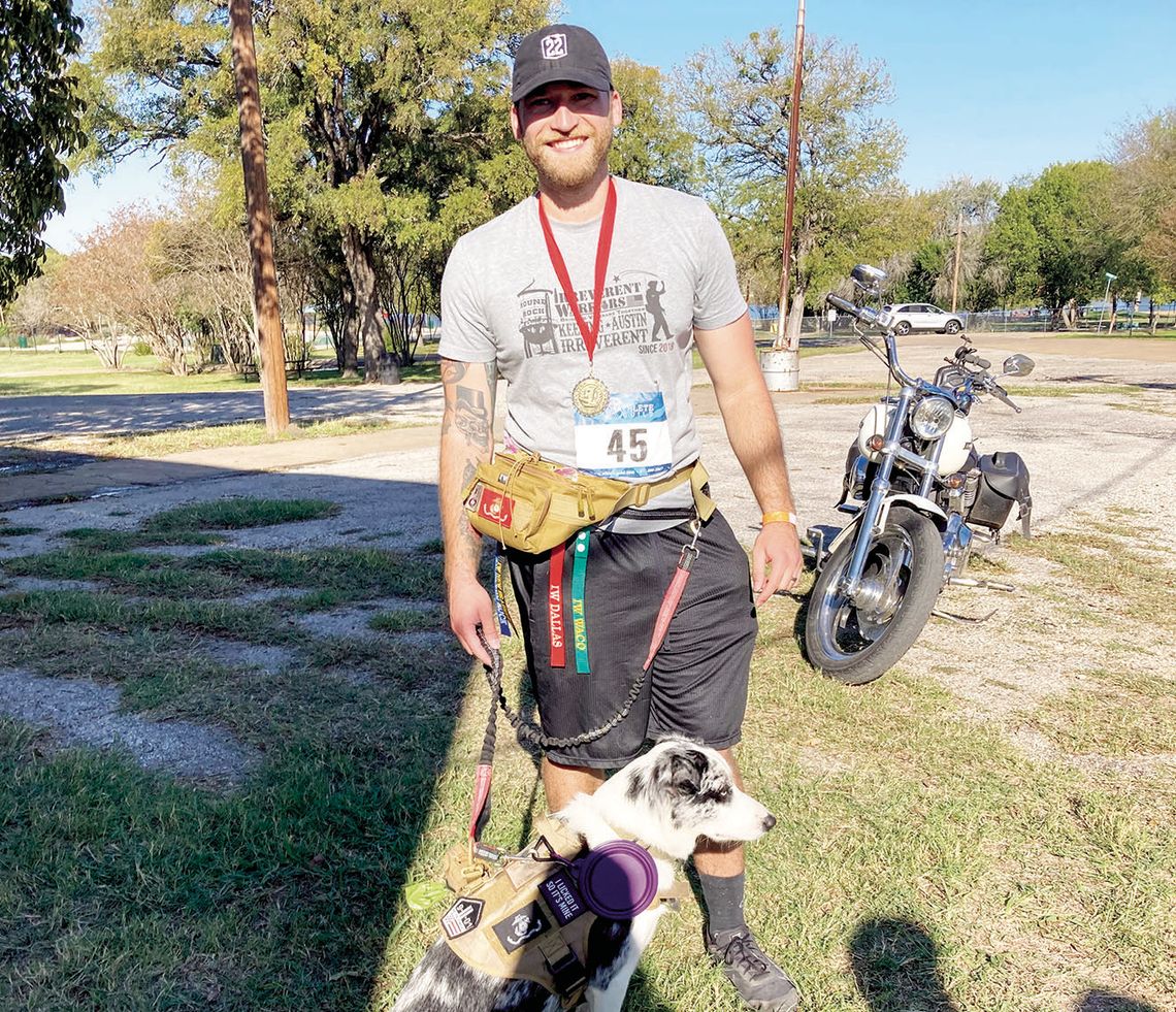 First place finisher in the 21-30 year old age category Jace Gilbreath relaxes after the fifth annual beer run Nov. 5.