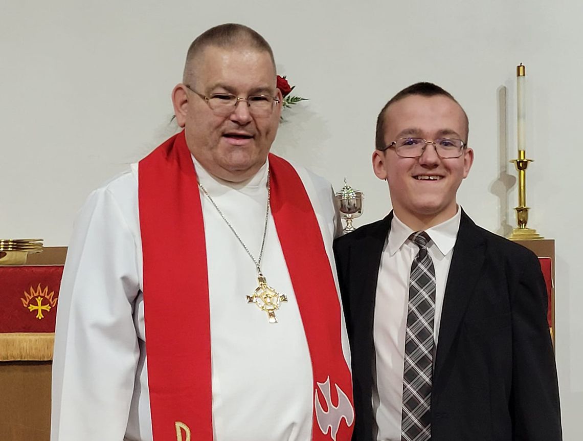 Rev. Jeffrey Geske and his son Jacob moved from Ottawa Lake, Michigan to Thrall. Geske and his son look forward to many wonderful years of ministry here at St. John Lutheran Church. Courtesy Photo