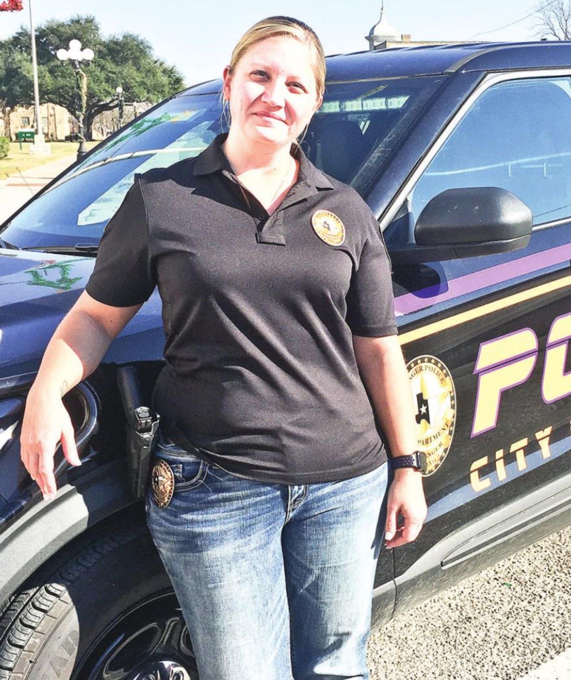 Haley Galindo began her new position as a full-time police officer in Granger Jan. 11 Photo by Paul Schlesinger