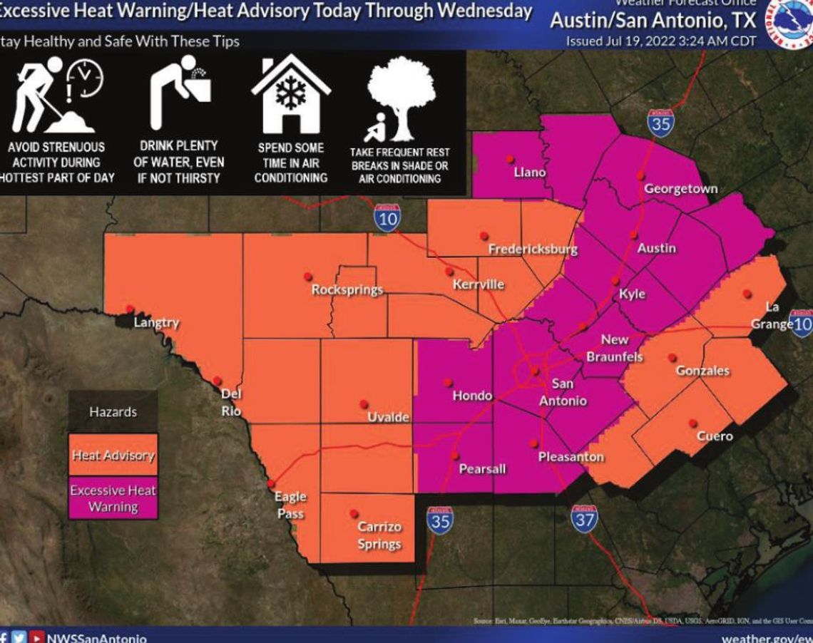 Heat alerts in effect