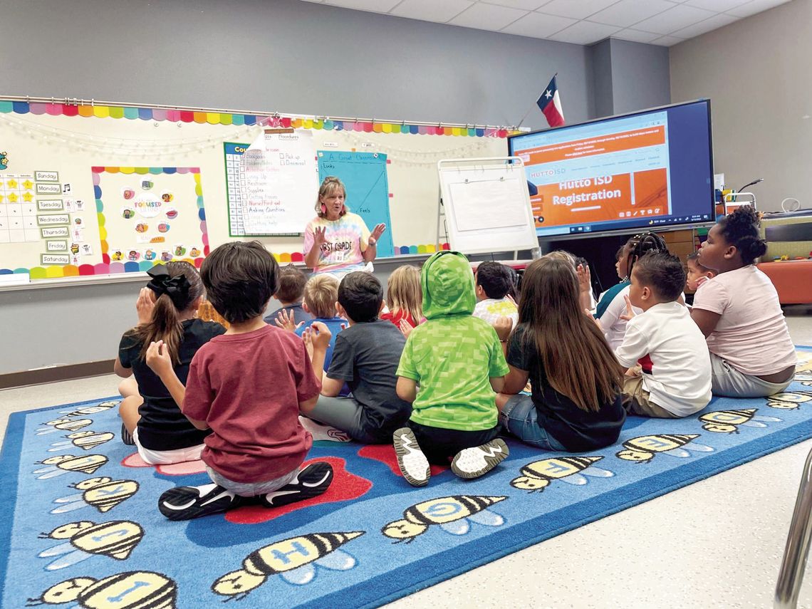 The first day of school was Aug. 15, and students are back to class. Elementary Hippos are engaged in learning and ready for the new school year. Photo courtesy of the Hutto ISD Facebook page