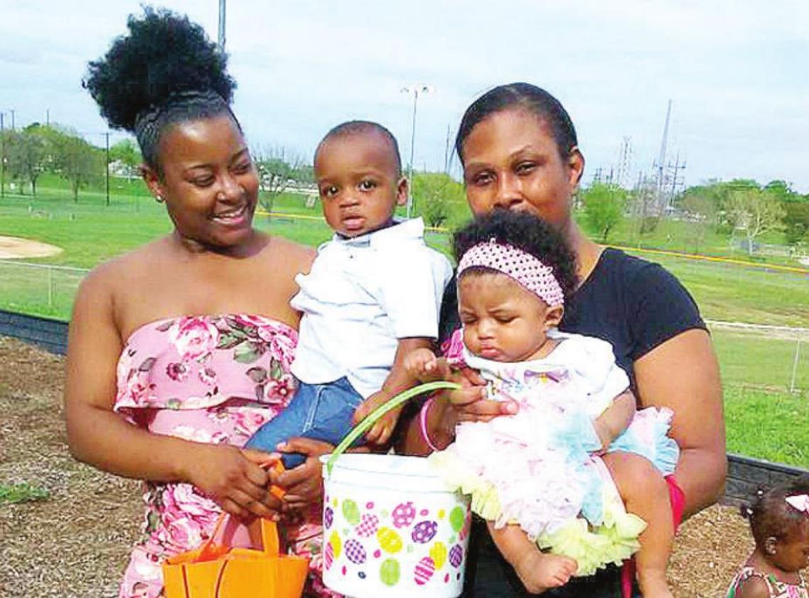 In 2018, Lakeydra Mack and her son King (left) and Felisha Thompson and her daughter JaLeah prepared for the 0 to 3 year old Easter Egg Hunt in Robinson Park. Years later they will be apart of the older hunts. File photo