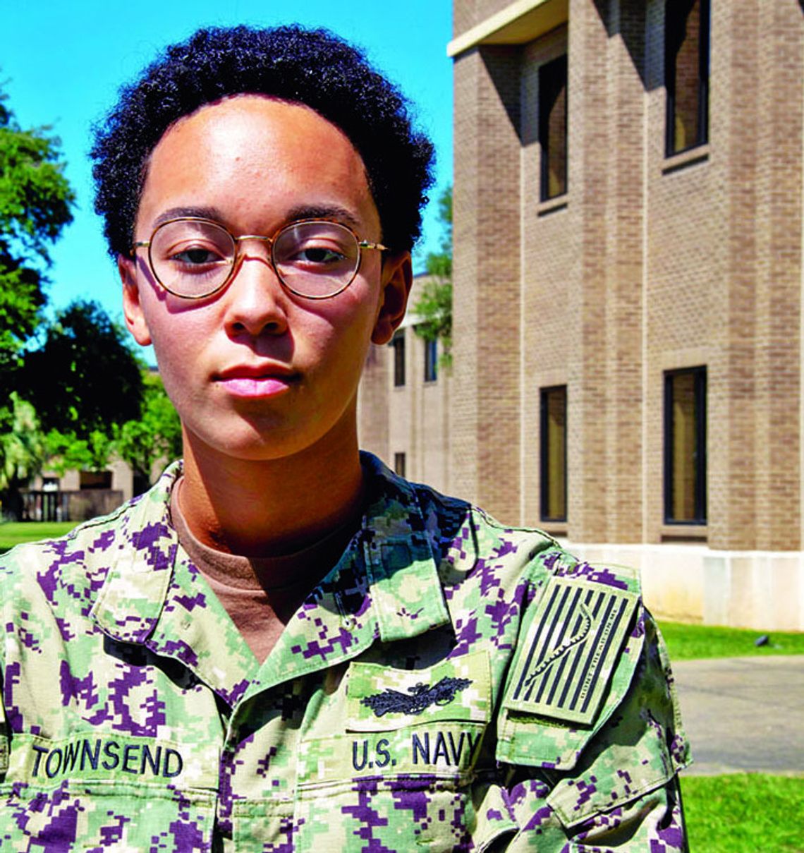 Since 1942, sailors assigned to the U.S. Navy’s Construction Force have been building and fighting around the world. Constructionman Alina Townsend, a Hutto native, is one of those sailors. Photo by Mass Communication Specialist 2nd Class Vanessa White