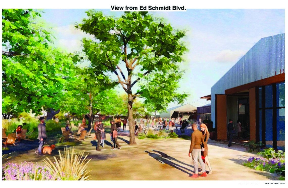 A rendering of upscale shopping area Project ESLO. Source: City of Hutto