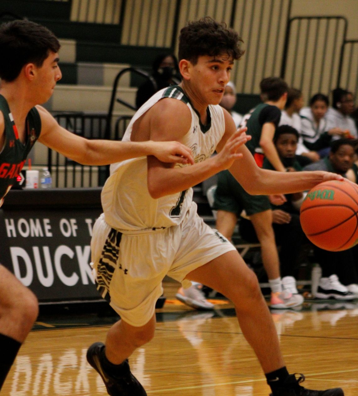 Antonio Torres works around a Gateway defender in Friday nights game. 