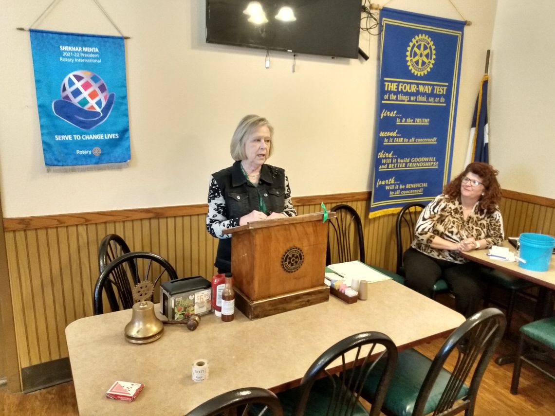 MOPPY MILLLER TALKS TO ROTARY