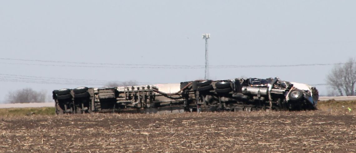 An overturned tanker has caused a hazmat situation on Chandler Road. 