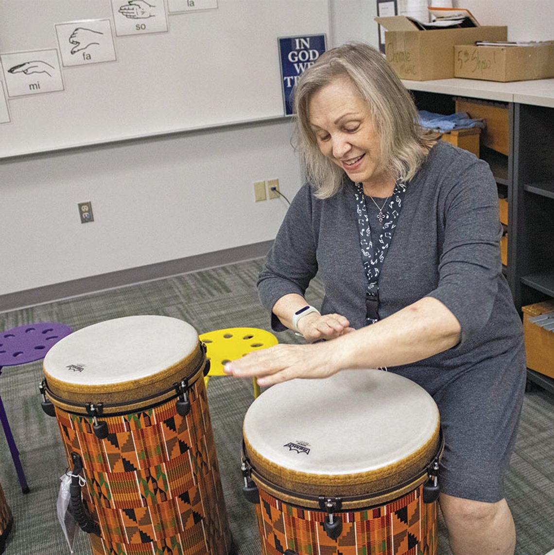 Music teacher awarded grant for drum program