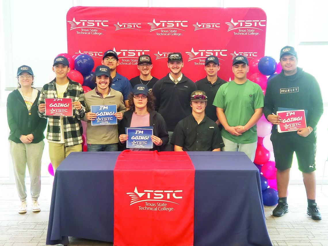 On April 20, was National Signing Day, and 11 students from Taylor High School signed to complete a technical program at Texas State Technical College. Students who signed are Mariano Zelasko-Jimenez, Miguel Ruiz, Anthony Bussey, Juan Medina Delgado, Johnathan Robles, Tristin Stewart-Desro...