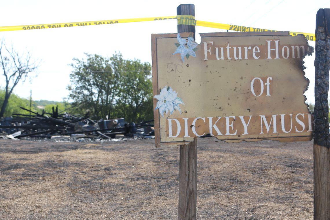 The Dickey Museum and Multipurpose Center in the 500 block of Burkett Street was burned to the ground in July. The suspect, James Paul Gogolewski, was arrested July 12. However, the Grandy Jury of Williamson County returned a “No Bill” for the case.   Photo by Jason Hennington 