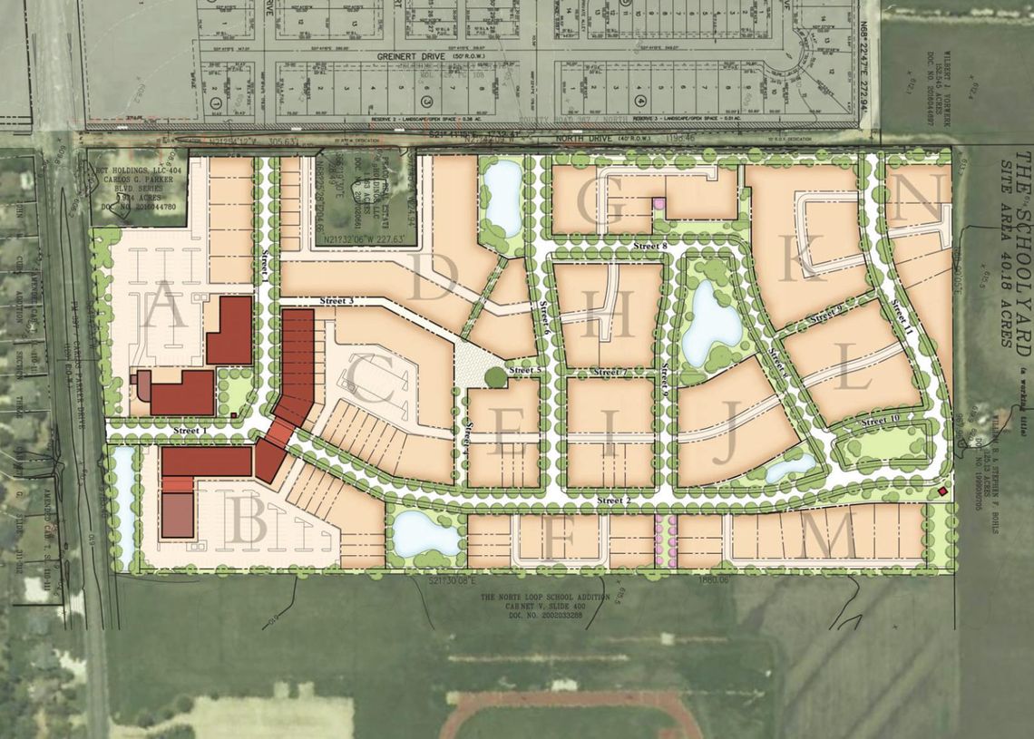 Here is the master plan for Northside, a planned neighborhood in Taylor. Courtesy graphic / Michael Watkins Architect, LLC