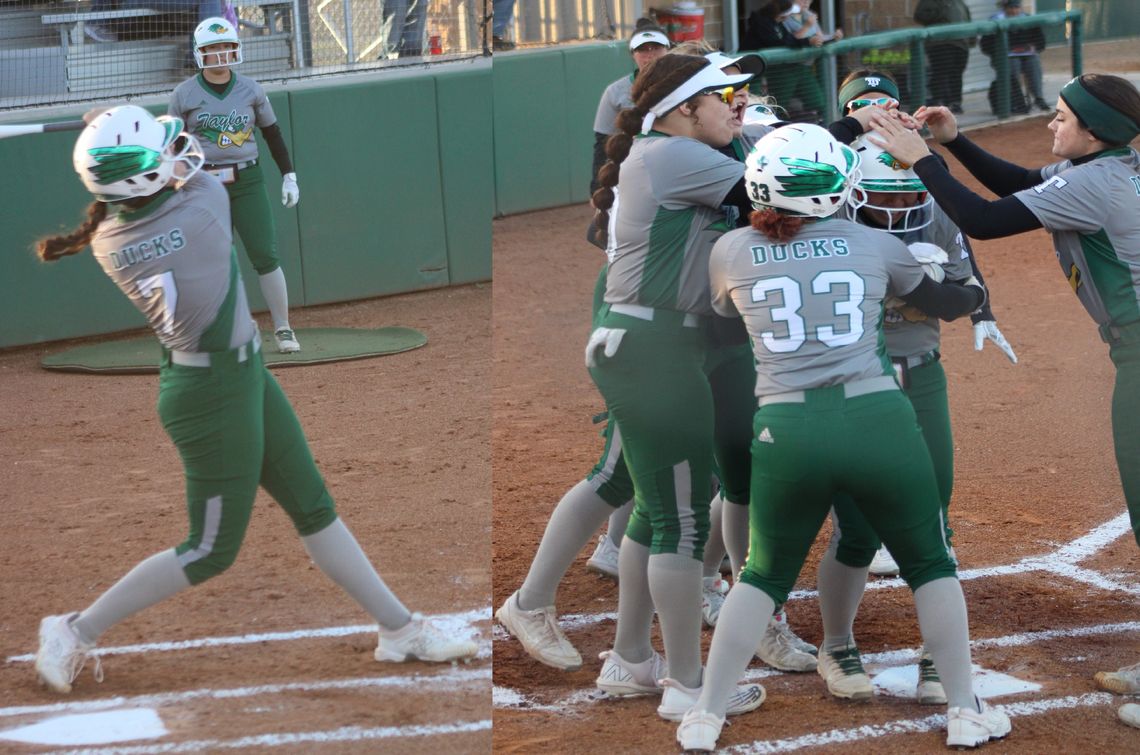 Lindsay O’Dell continues to impress on the mound and at the plate with 14 strikeouts and two home runs against Jarrell Tuesday night.  Alyssa Ortiz made the most of her first at-bat Tuesday night with a two-run home run against the Lady Cougars. 