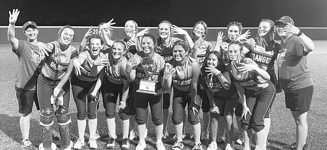 Lady Lions pose with their trophy after defeating the Bremond Tigers. Courtesy photo