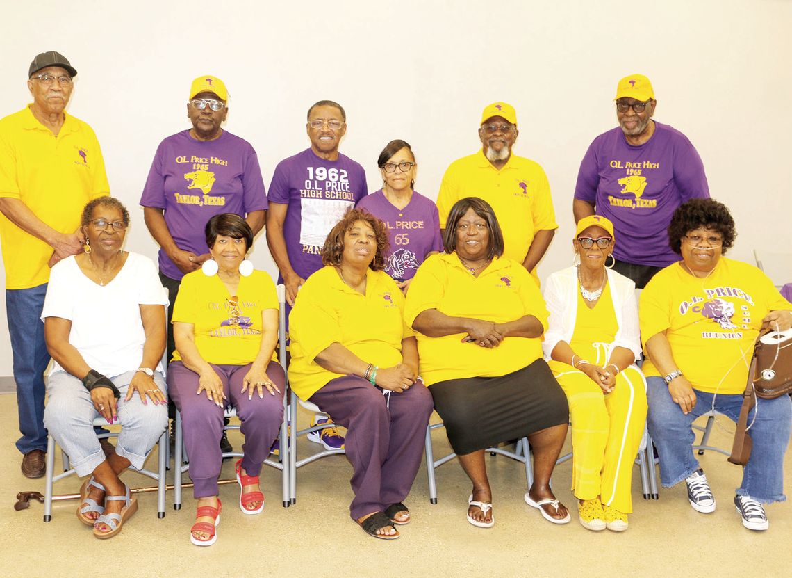 Members of the O.L. Price High School class of 1965 gathered together for their 58th class reunion Saturday, Aug. 19 at the Dickey Givens Community Center in Fannie Robinson Park. In attendance were (front row, from left) Emma Jacobs, Janie Alexander, Annie Penson, Ethel Cook, Delores Elli...