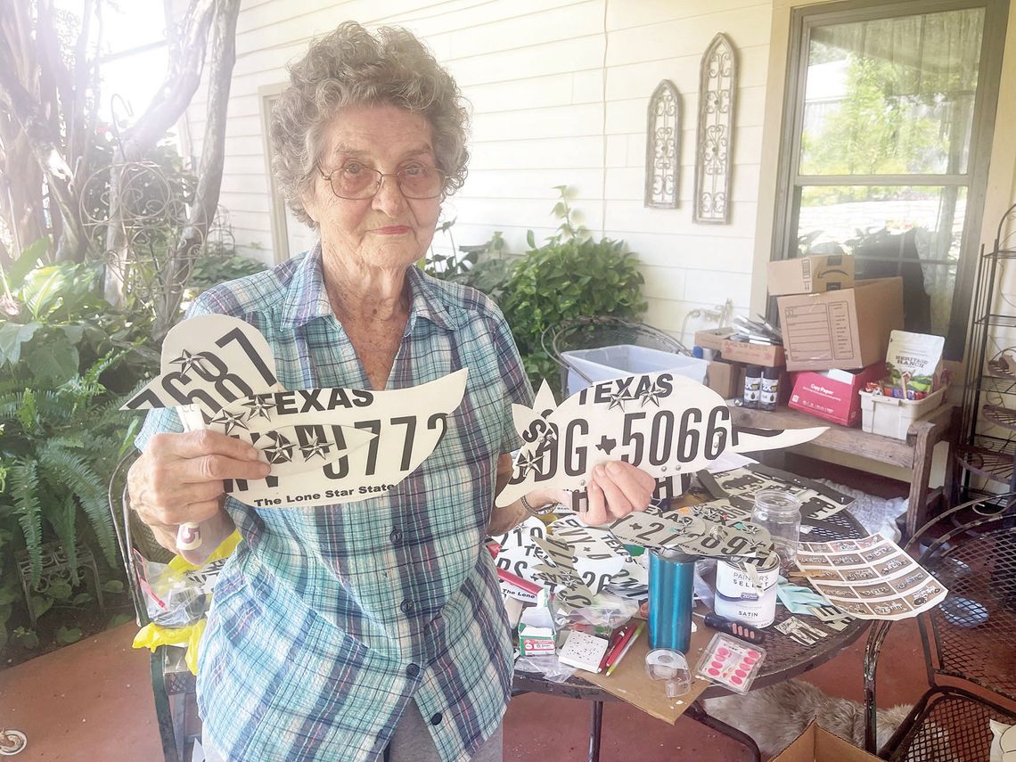 Pecans and licenseplate art