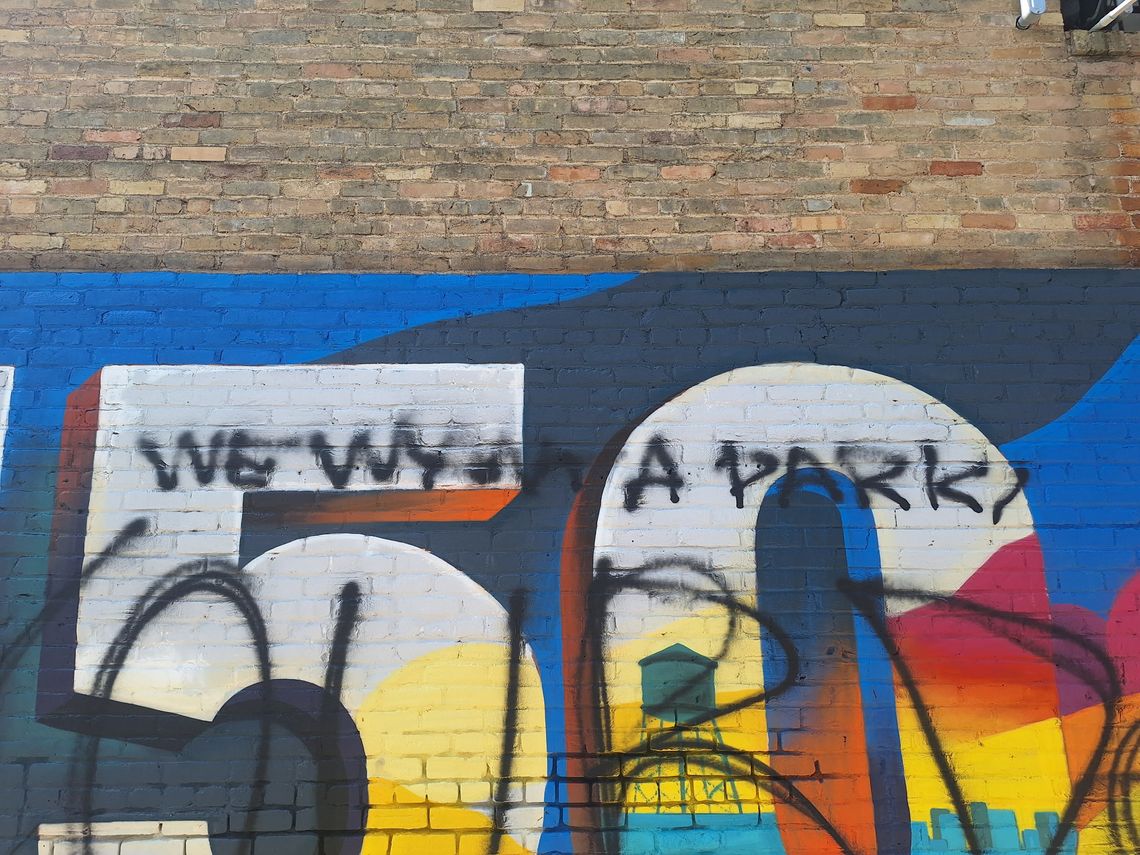 Potter’s Alley mural defaced, under investigation Potter’s Alley mural defaced, under investigation