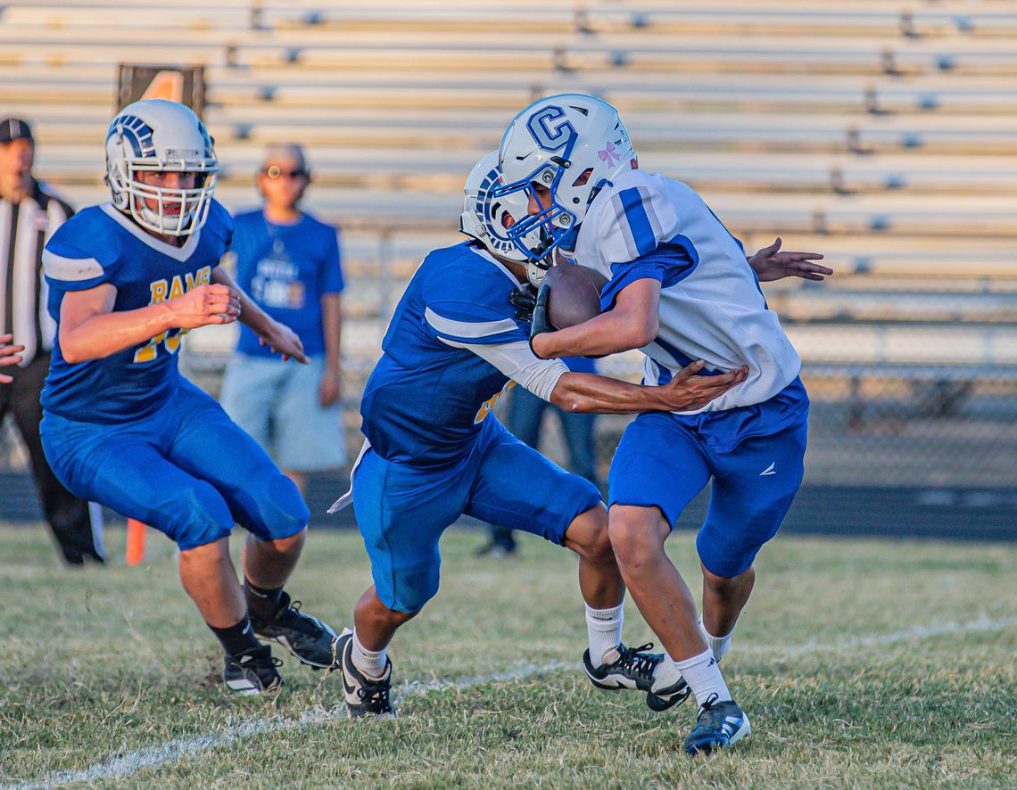 Rams spoil Coupland’s six-man football debut
