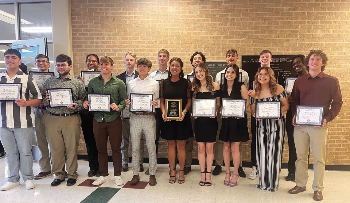 Taylor High School students who were named Rotary scholars are Augustin Calderon, Kenneth Calvo, Elaine Cervenka, Ryan Ferguson, Mason Hortenstine, Jake Jansky, Soryna McIntire, Bodie Randig, Jayshawn Ross, Miguel Ruiz, Ty Silverthorn, Zane Talavera, Jett Van Brocklin, Luke Vega, Connor Wa...