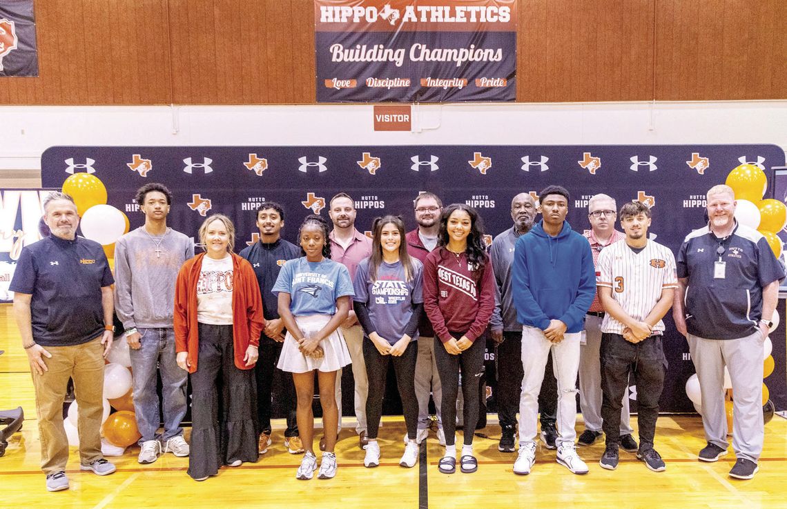 Six Hutto athletes make college commitments