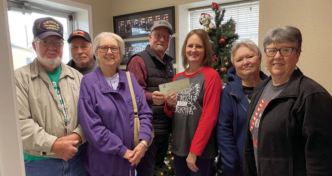 Prior to Christmas, the S.P.J.S.T. Lodge 29 in Taylor made a donation to the Taylor Fire Department’s Red Santa program. At the donation were Frankie Pustejovsky, Adolph Grieger, Mary Jane Pustejovsky, Jesse Pospisil, Fire Admin Michele Vrabel, Katherine Merka and Angie Malicoat. Not pictu...