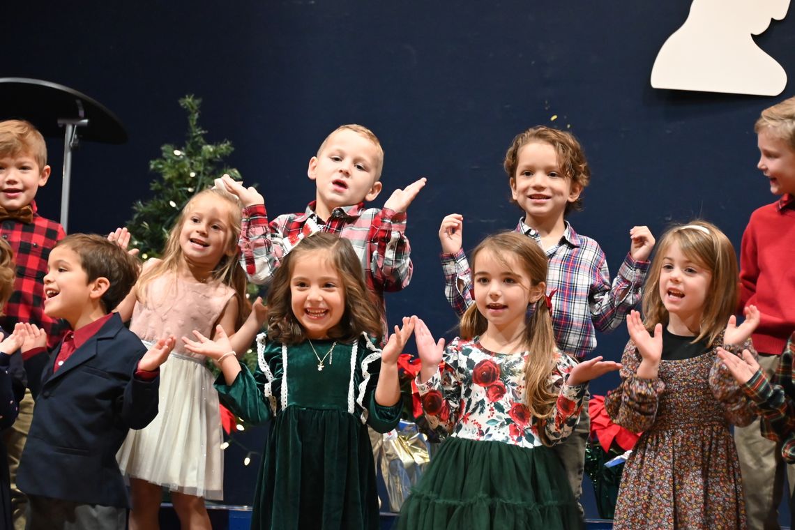 “Baby Jesus, We Love You” was performed by the St. Mary’s PK4 classes. Courtesy photos