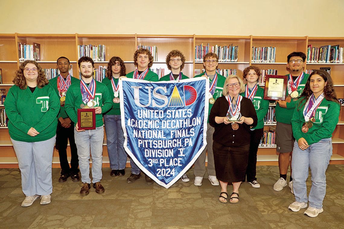 Taylor AcDec places third in nation