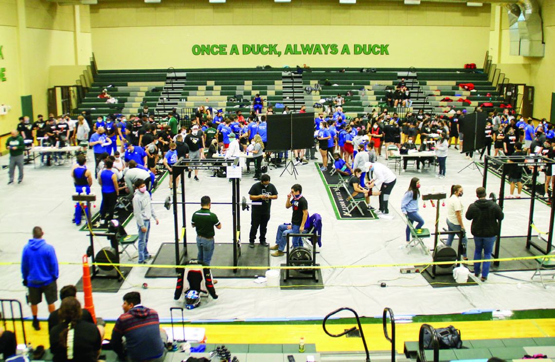 In 2021 Taylor High school played host to a powerlifting meet. Recently the Ducks hosted another powerlifting meet on Saturday, Jan. 16, in Taylor. Photo by Jason Hennington