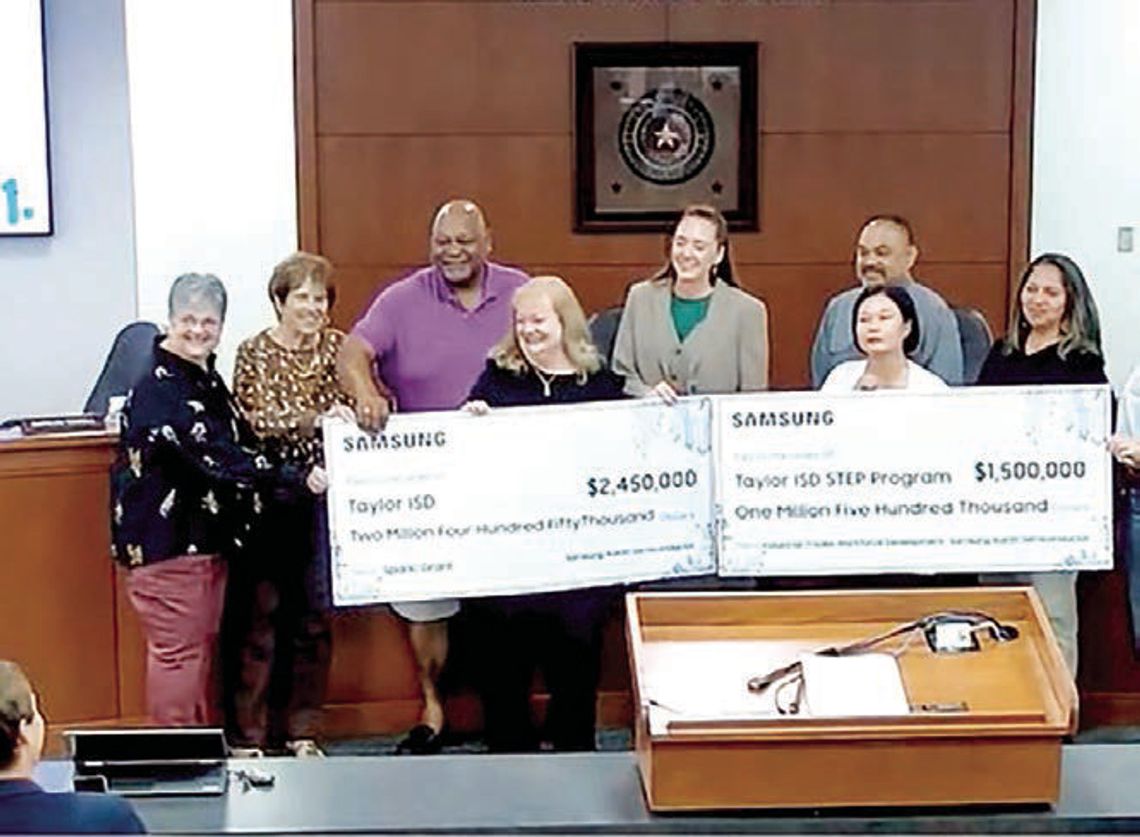 Taylor ISD receives workforce award, grants