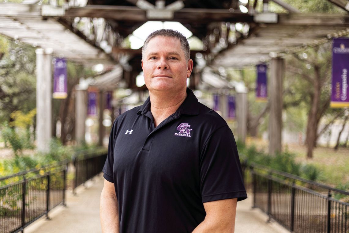 Coach Mokry poses for a picture after being named head coach at Concordia Texas University. Photo from Concordia Texas University