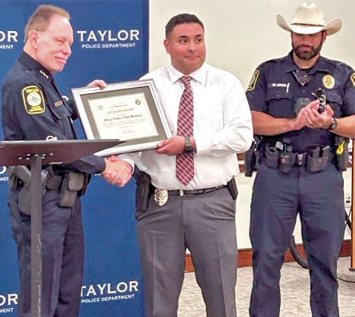 Taylor PD welcomes new officers, honors department heroes