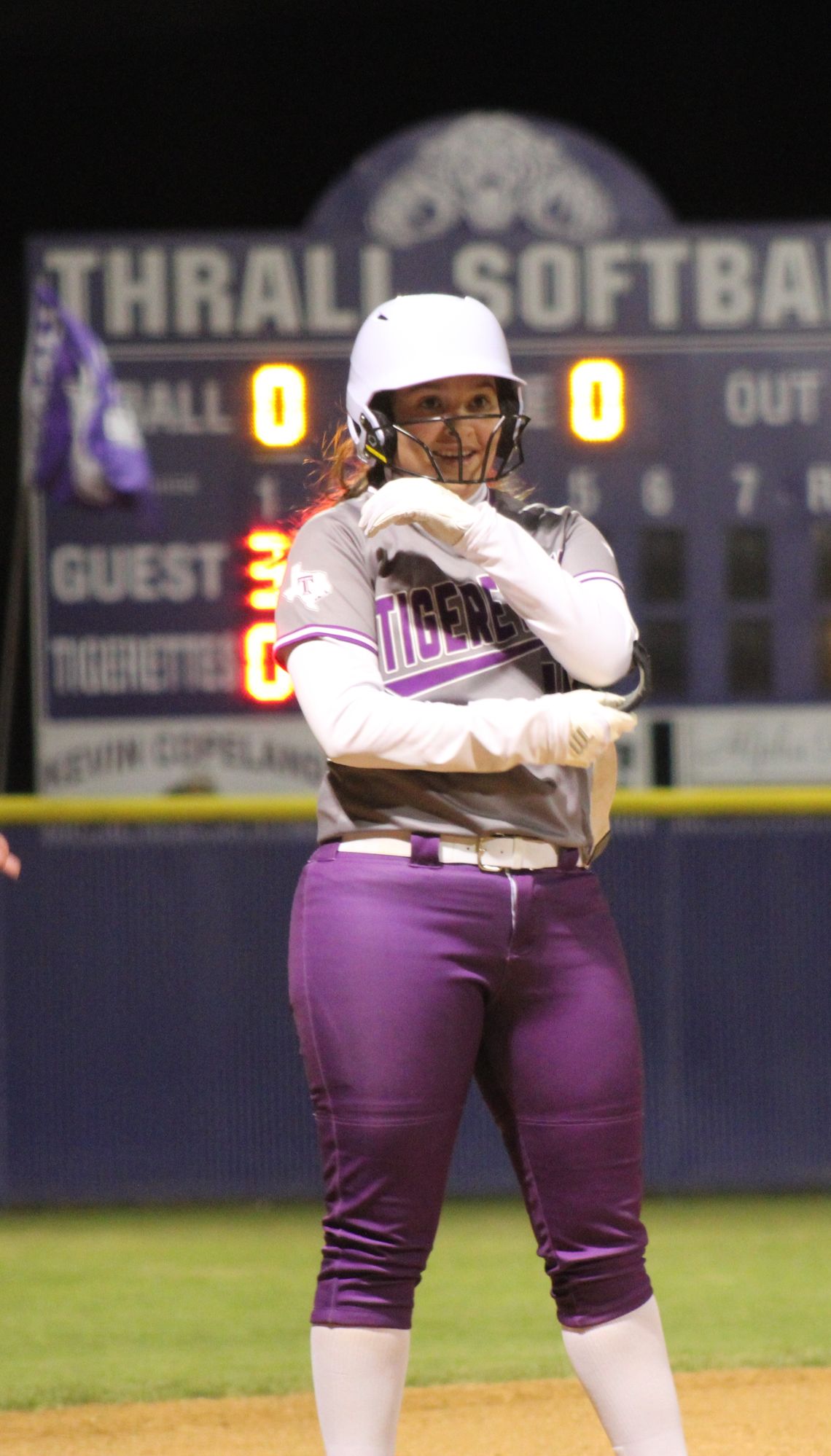 Ashlyn Jarosek had the big bat against the Lady Lions driving in three runs in the Tigerettes district debut win. 