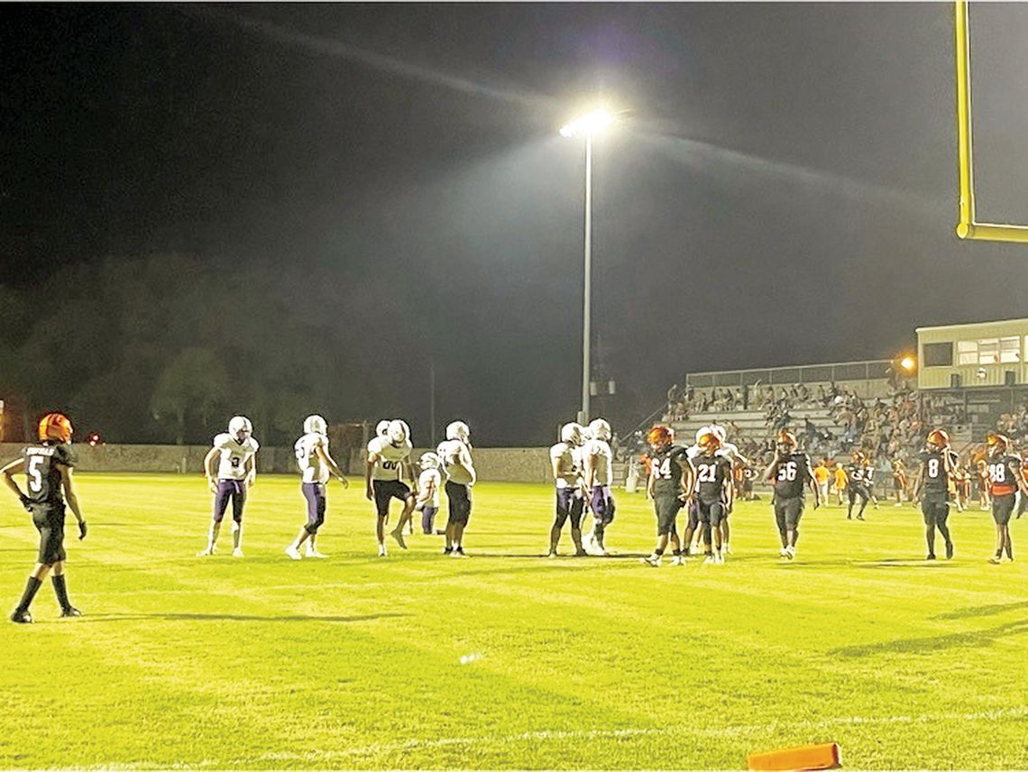 The Thrall High School varsity football team lines up to kick an extra point on Aug. 25 during the Tigers’ 42-14 blowout victory at Somerville High School. Photo courtesy of Thrall ISD