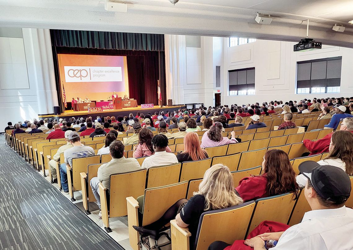 More than 100 students from Texas State Technical College’s campuses arrived in Houston on Thursday, April 13, for the start of the 2023 SkillsUSA Texas Postsecondary Leadership and Skills Conference. Photos courtesy of TSTC