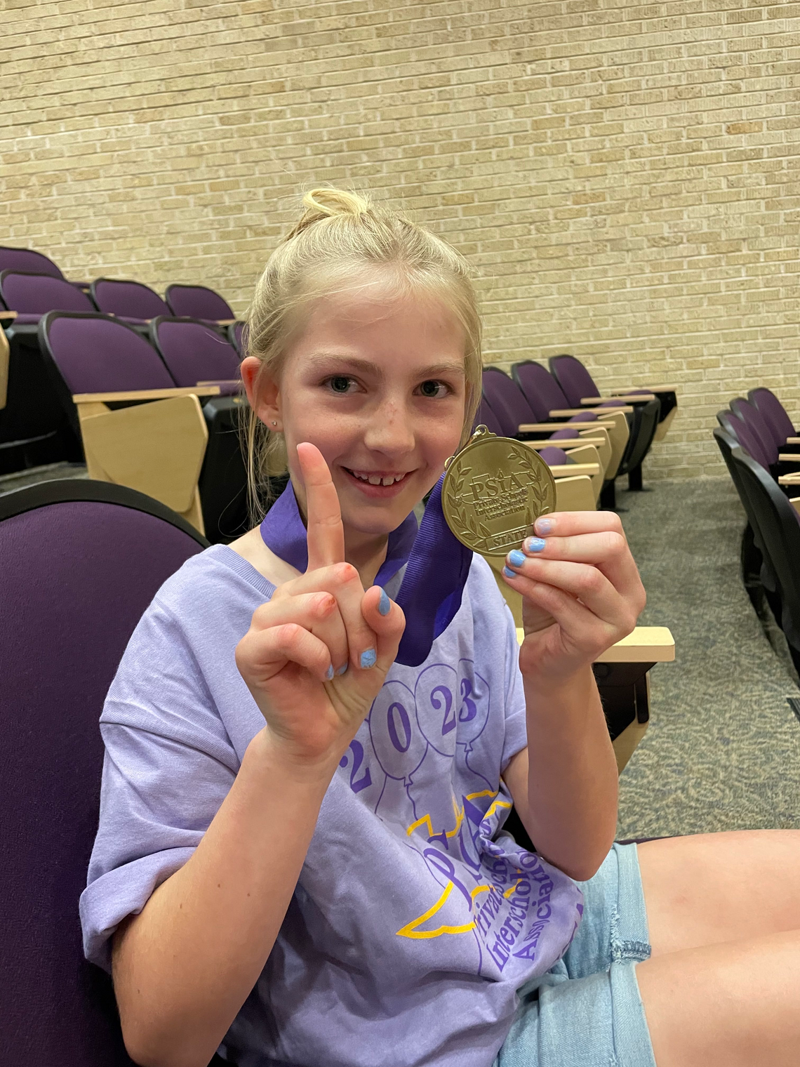 Taylor resident Bridget Weber won first place in Ready Writing at the Private Schools Interscholastic Association’s state competition at Texas Christian University in Fort Worth.