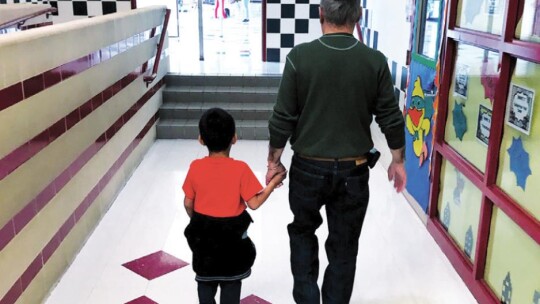 Freddie Terrazas takes a Naomi Pasemann Elementary School student to lunch. Courtesy photo