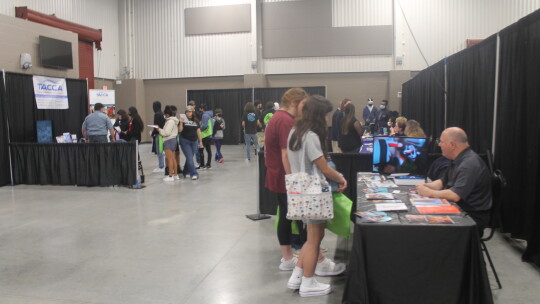 Students pack the Williamson County Expo Center in Taylor March 2 for the Greater Taylor Chamber of Commerce Trades Day career fair. Photos by Fernando Castro