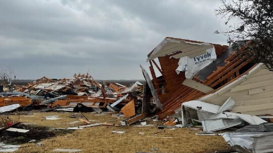 Storm damage is seen in the Granger area March 21. Courtesy photo